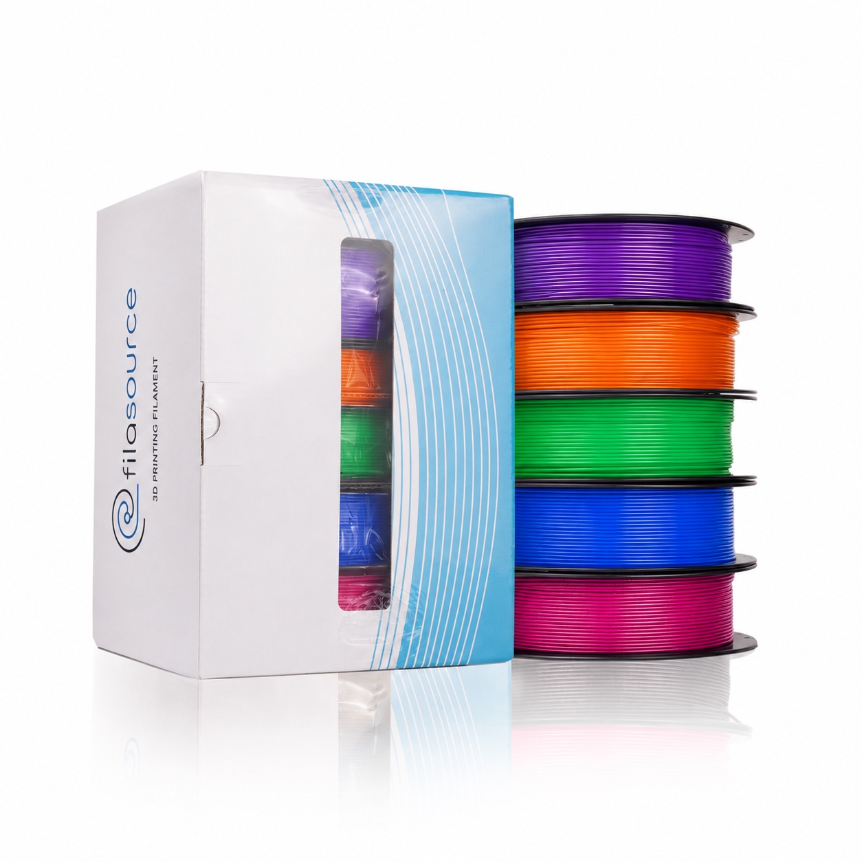 Multiple filament colors prepared for a mixed-product trial