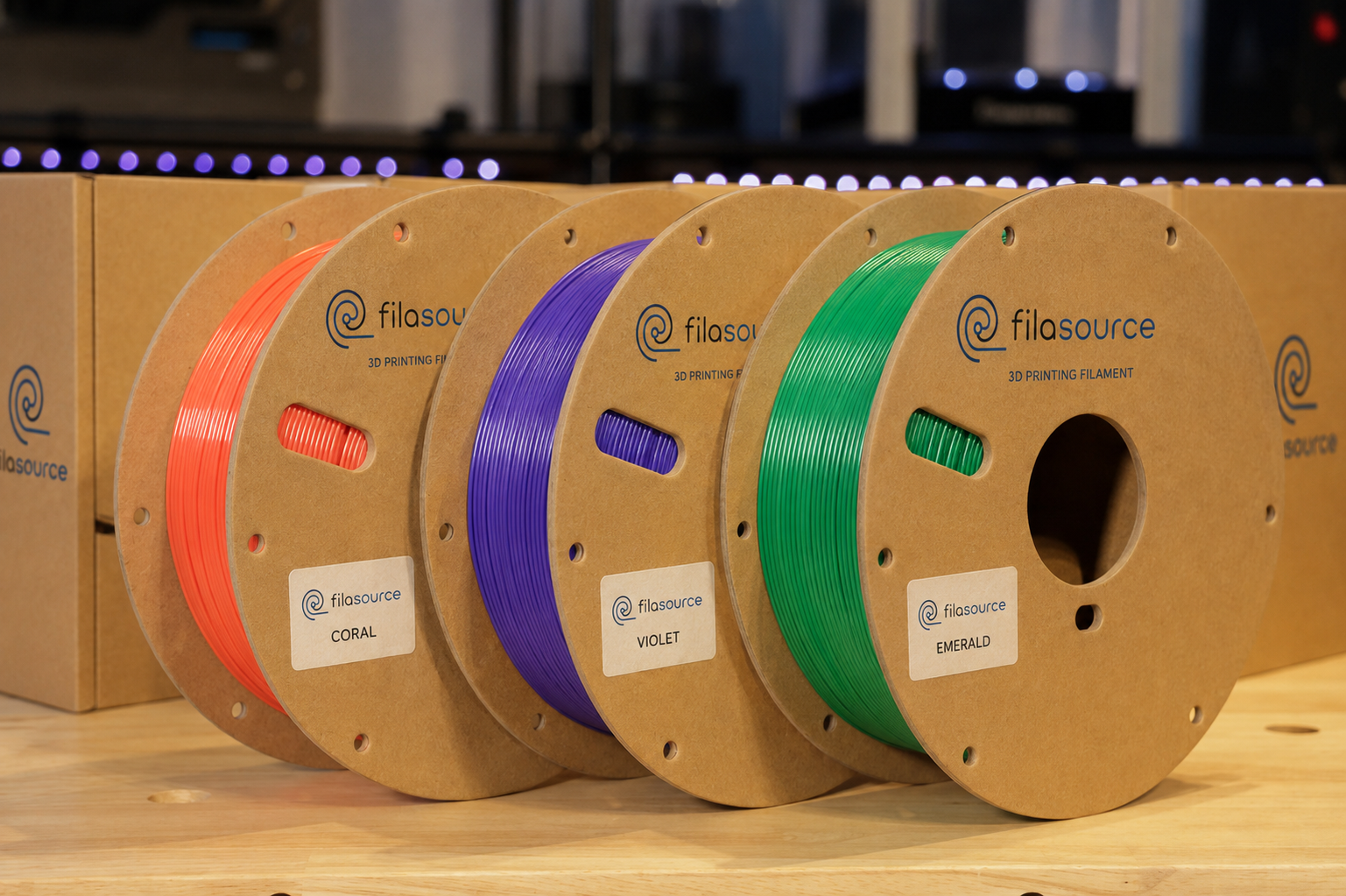 Colourful filament spool used for selected-SKU comparison