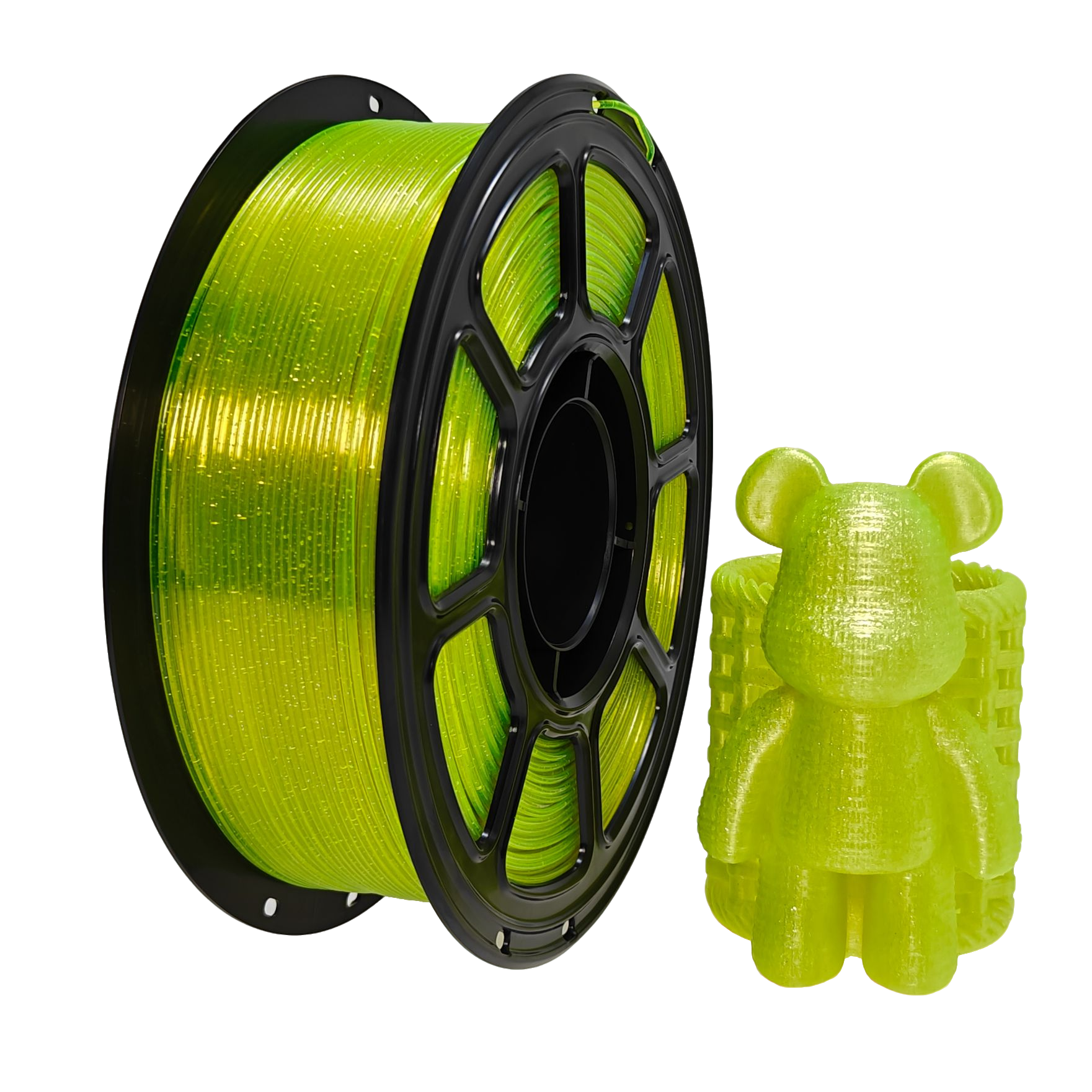 PETG Basic filament spool and printed sample