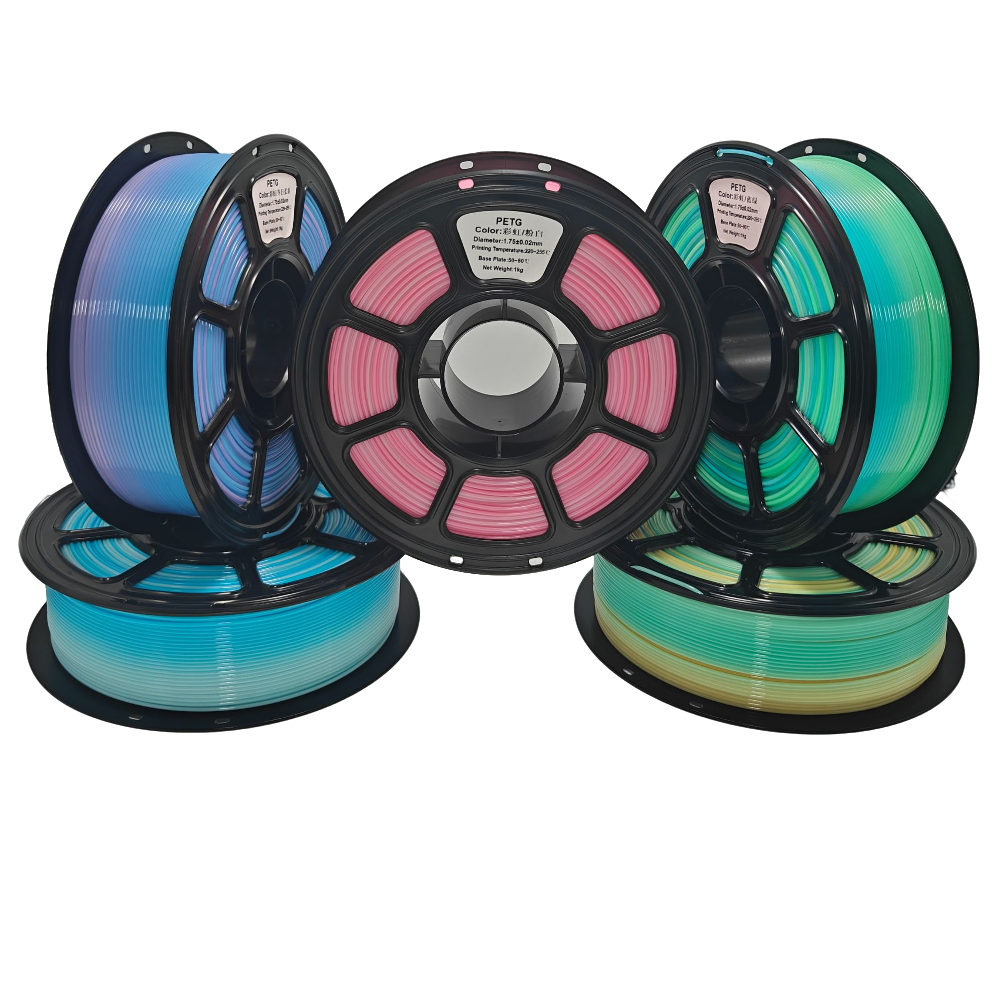 Colorful PLA filament options