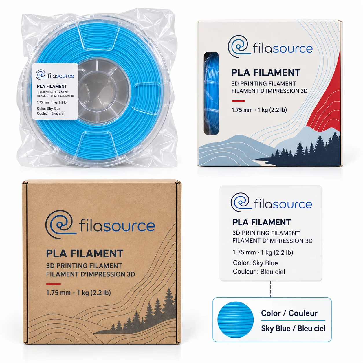 Filament cartons prepared for destination-specific shipment planning